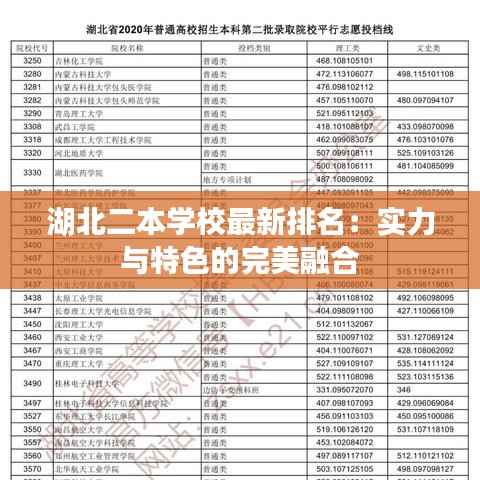 湖北二本学校最新排名:实力与特色的完美融合
