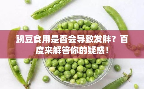 豌豆食用是否会导致发胖?百度来解答你的疑惑!